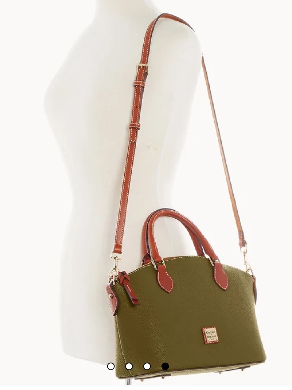 Dooney & Bourke Pebble Leather Grain Geena Satchel - Picture 2 of 12